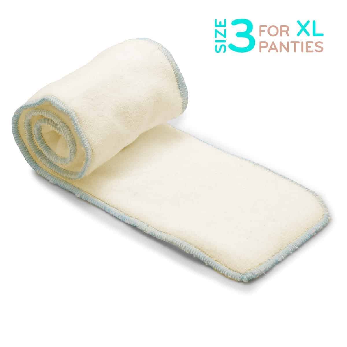 Hemp cotton inserts Cloth nappies - 3 pieces