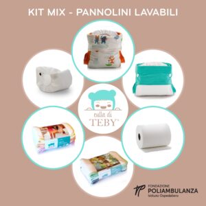 Kit MIX Pannolini Lavabili Culla di Teby Poliambulanza