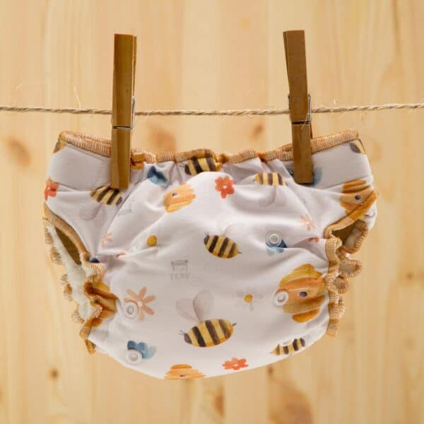 Fitted Diaper - Bee My World - Cloth Nappies