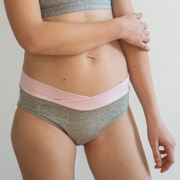 Menstrual and Incontinence Underpants - Soft - Grey Pink