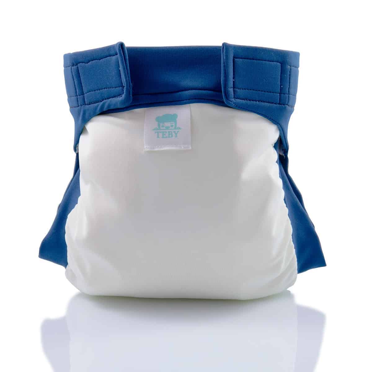 Soft Touch Pants - White and blue - Cloth Nappies